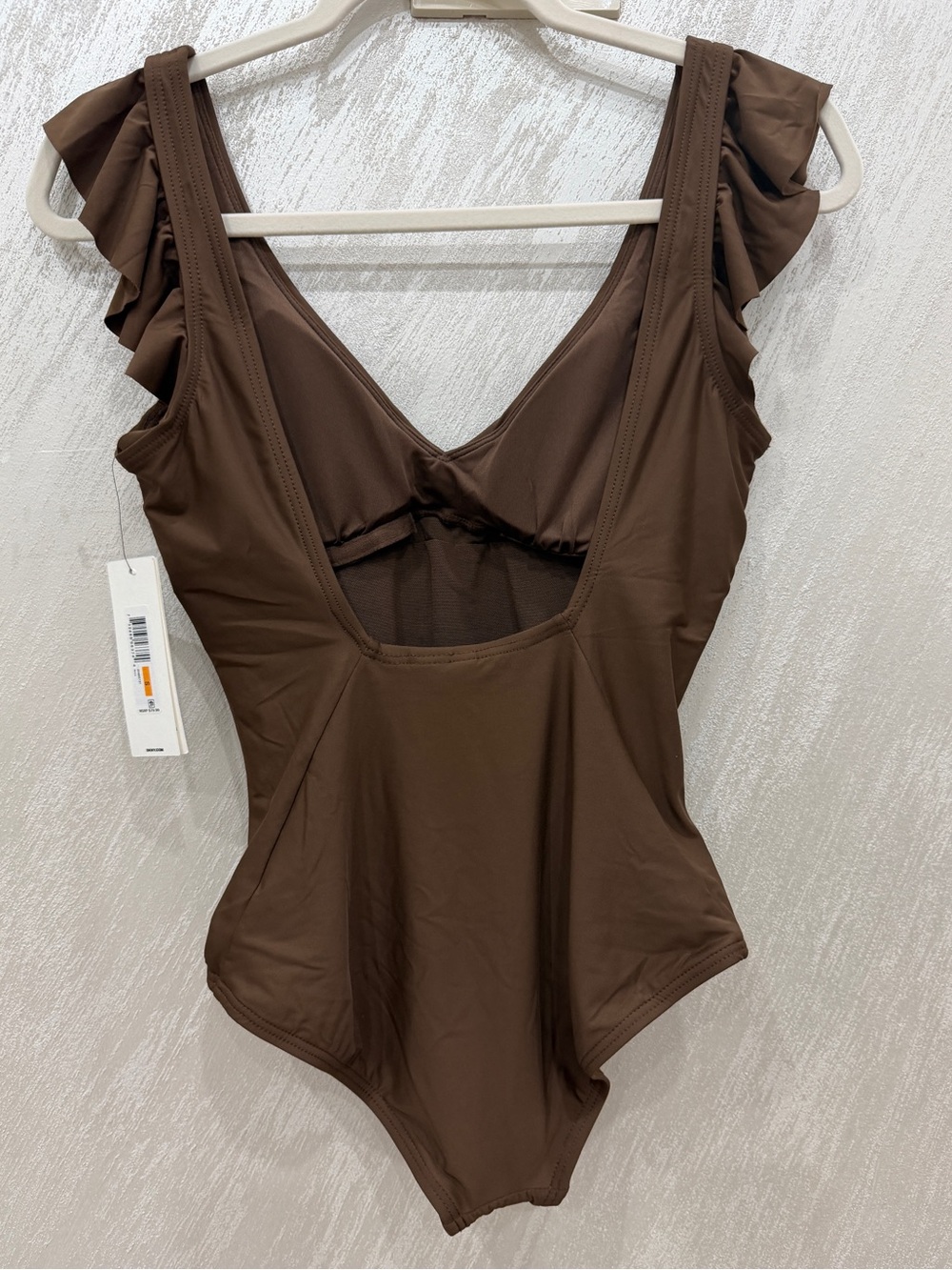 Plunge Neck Ruffle One-Piece Bikini - Picture 2 of 3